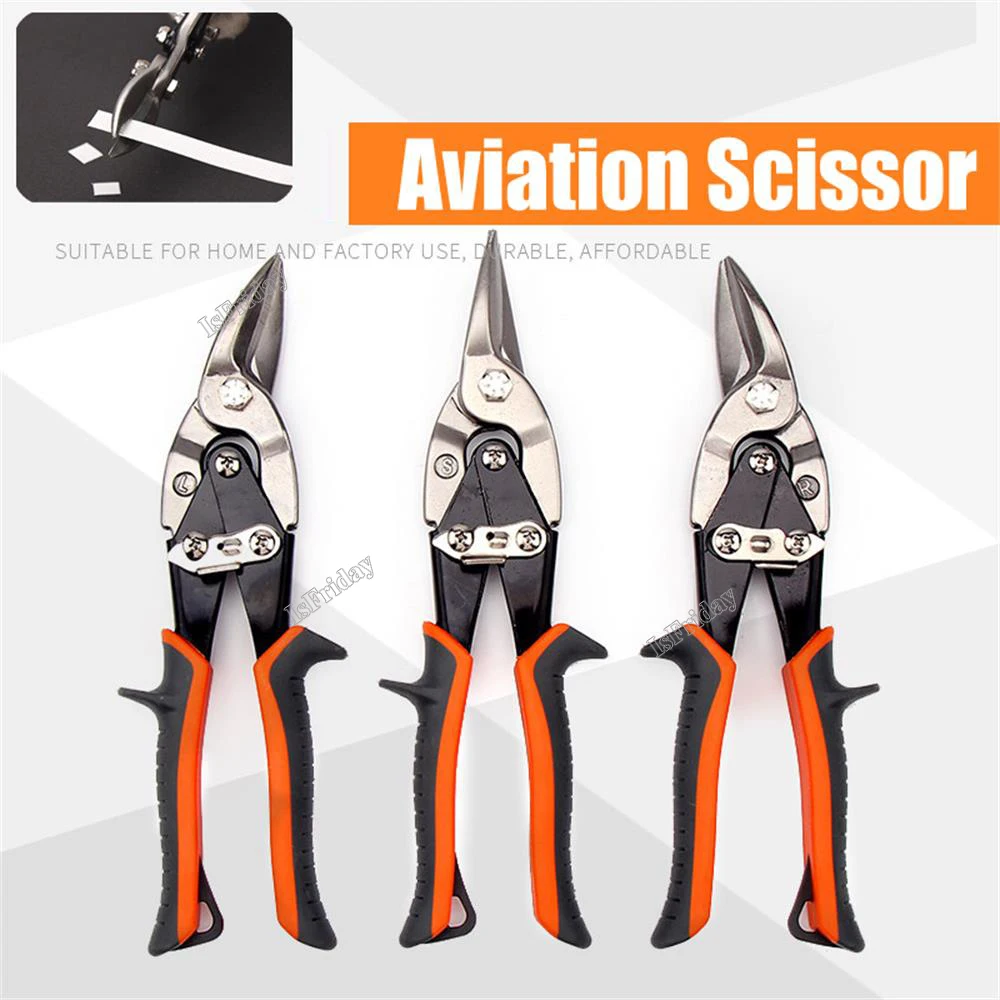 

ISFRIDAY Aviation Scissor Tin Snips Metal Sheet Cutting Snip Cutter Multi-directional Scissors Industrial Professional Hand Tool