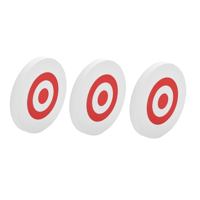 

ELOS-3Pcs 25 X 3Cm Archery Eva Foam Target Self Healing Bow Moving Hunting Practice White+Red