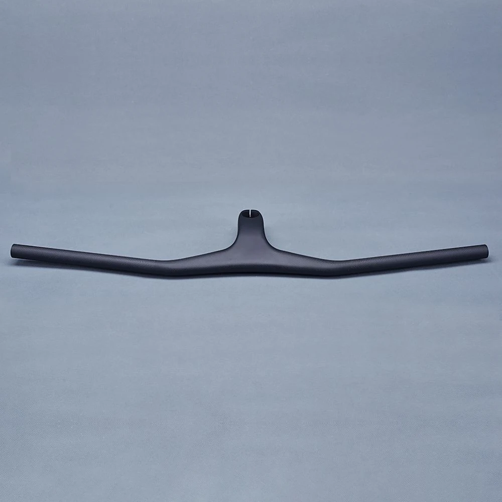 Матовый 3K карбоновый руль и стержень горного велосипеда 28 6 мм-17 ° цельная