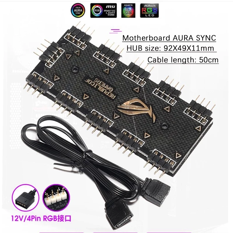 Кабель-удлинитель для ЦПУ 5 В 3 контакта RGB 12 4 | Компьютеры и офис