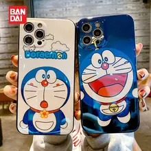 Bandai Doraemon Blu-ray case for iPhone 13 13Pro 12 12Pro 11 Pro X XS Max XR 7 8 Plus Anti-fall Kawaii Cartoon phone Back Covers