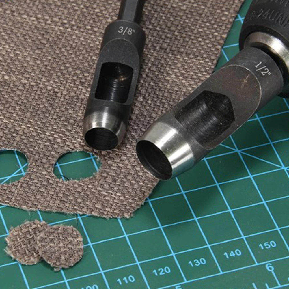 

Punching Tool Hollow Hole Punches 1/4\\'\\'(6.35mm) Hex 6pcs/set Black Gasket Cutter For Plastic Rubber Punching