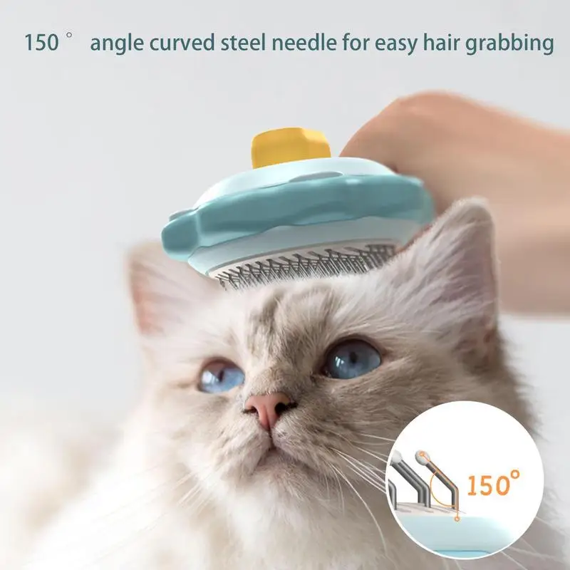 Щетка для чистки домашних животных самоочищающаяся расческа собак и кошек с