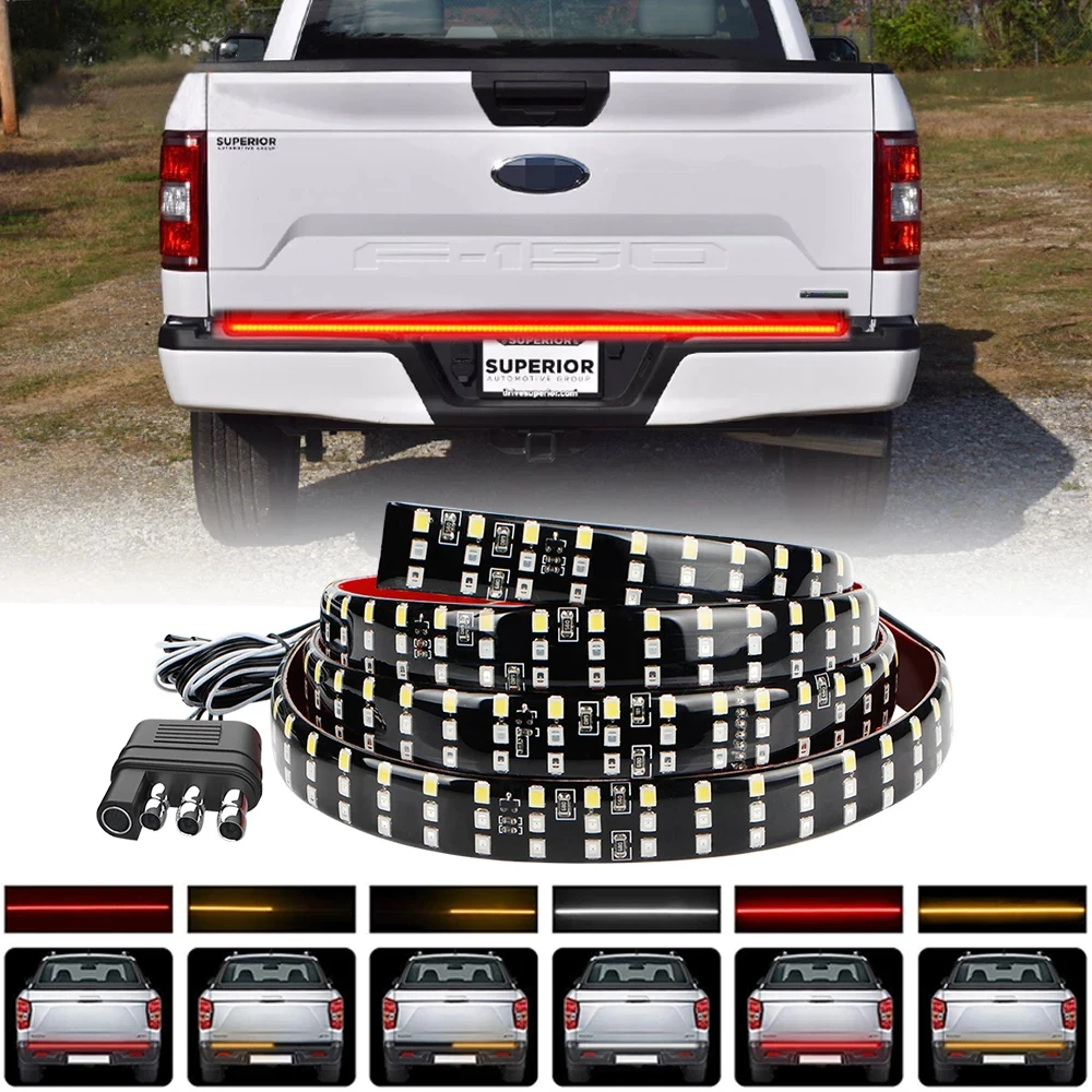 

49" 60"Inch LED Tailgate Lights Strip For Ford F150 2015-2022 Driving Turn Signal Brake Reversing Light For Car Pickup 12V