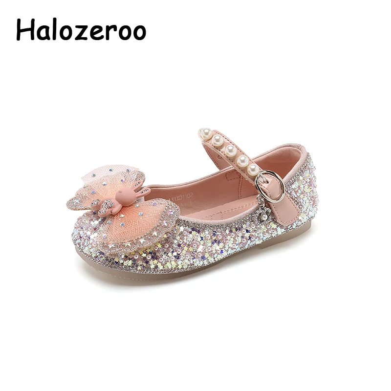 

Детские туфли принцессы, обувь со стразами для маленьких девочек, детские брендовые туфли на плоской подошве, серебристые классические туфли, милая модная обувь, весенняя обувь Мэри Джейн