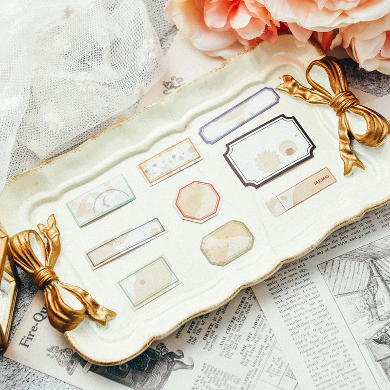 Винтажные наклейки в виде кофейной рамы 38 шт./лот антикварные для дневника