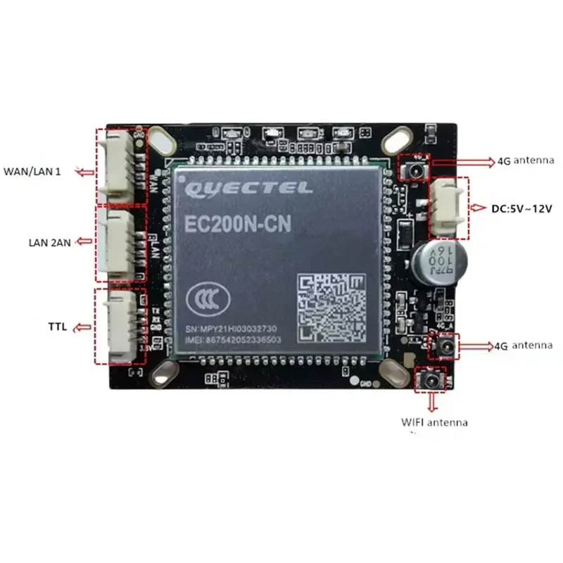 QCA9531 Модуль маршрутизатора 4G WiFi PCBA поддерживает Open-Wrt TTL WIFI маршрутизатор sim CPE