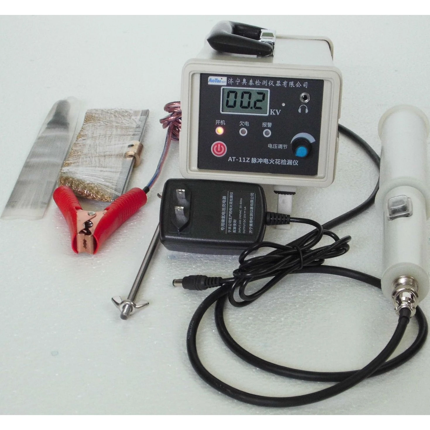 

Jining Aotai AT-11Z digital display electric spark detector pipeline fluorine-lined plastic electric spark leak detector