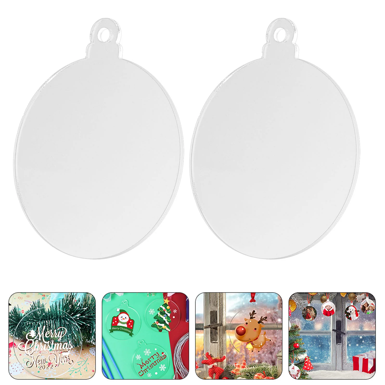 

20 шт., акриловые украшения для новогодней ёлки