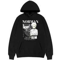 japan anime the promised neverland hoodie mens cartoon emma norman ray graphic print sweatshirts unisex casual cool sweatshirt