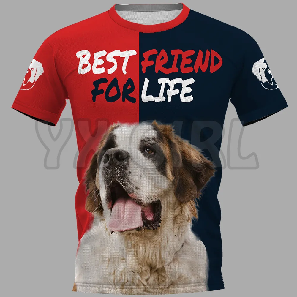 

St.Bernard 3D All Over Printed T Shirts Funny Dog Tee Tops shirts Unisex