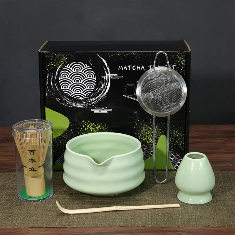 Набор совок для венчика Матча натуральный безопасный набор из 5 предметов