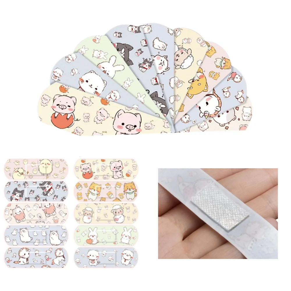 

120 Pcs Waterproof Breathable Cartoon Band Aids Hemostasis Adhesive Bandages First Aid Kit Wound Plaster Strips for Children