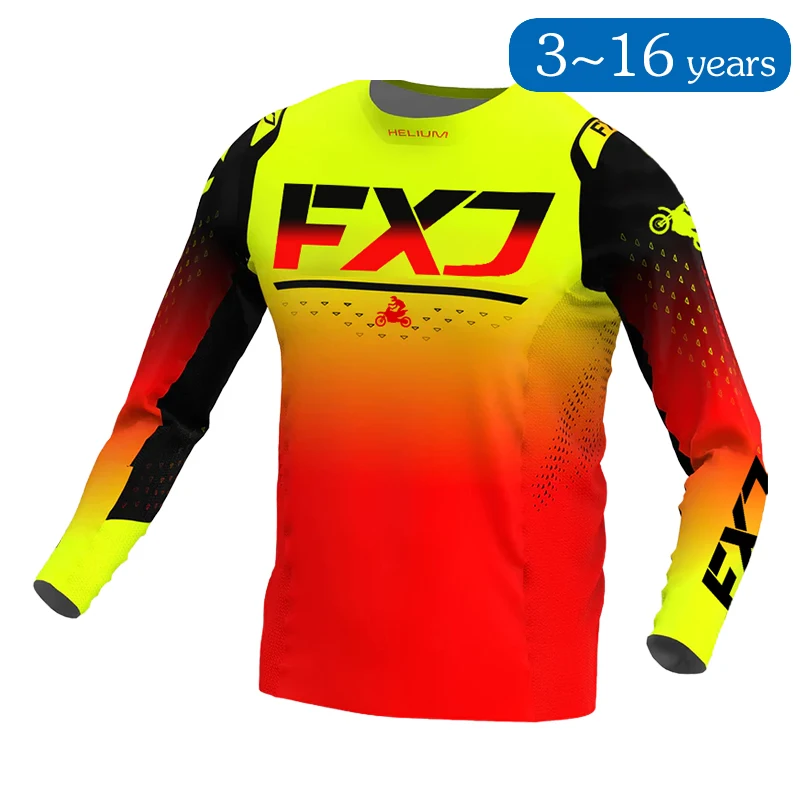Детская футболка для мотокросса рубашка внедорожников мальчиков и девочек 3 4 5 6 7