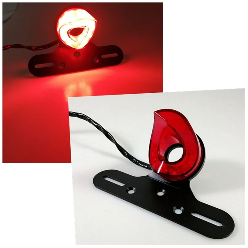 

Motorcycle 12V LED Tail Light With Bracket Motorcycle Bracket Taillight License Plate Bracket For Cruise Model