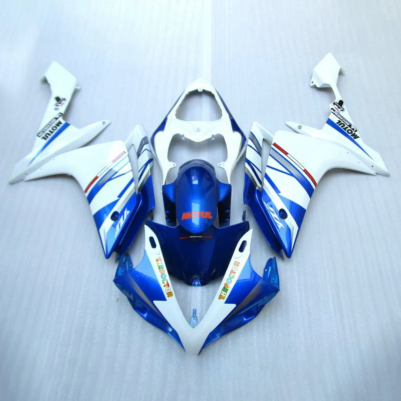 

Обтекатель для мотоцикла, белый и синий обтекатель для YAMAHA 2007 2008 YZFR1 YZF R1 07 08 YB19