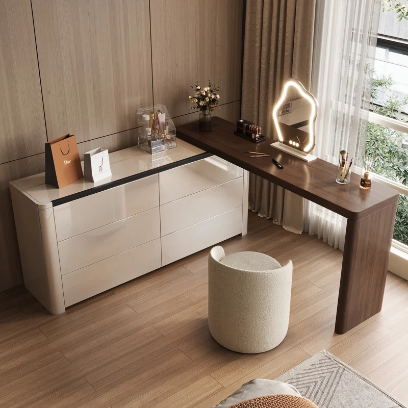 Современный женский туалетный столик волнистый дешевый стол кофейный