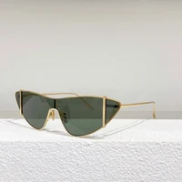 gold silver gray metal cat eye frame brown green lens high quality womens sunglasses sl536 fashion mens glasses