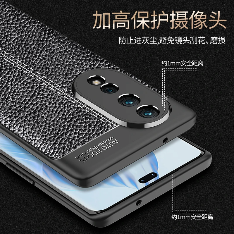 For Huawei Honor 80 Case Cover For Honor 80 Capas New Original Bumper Shockproof Back Soft TPU Leather Fundas Honor 80 Pro Cover