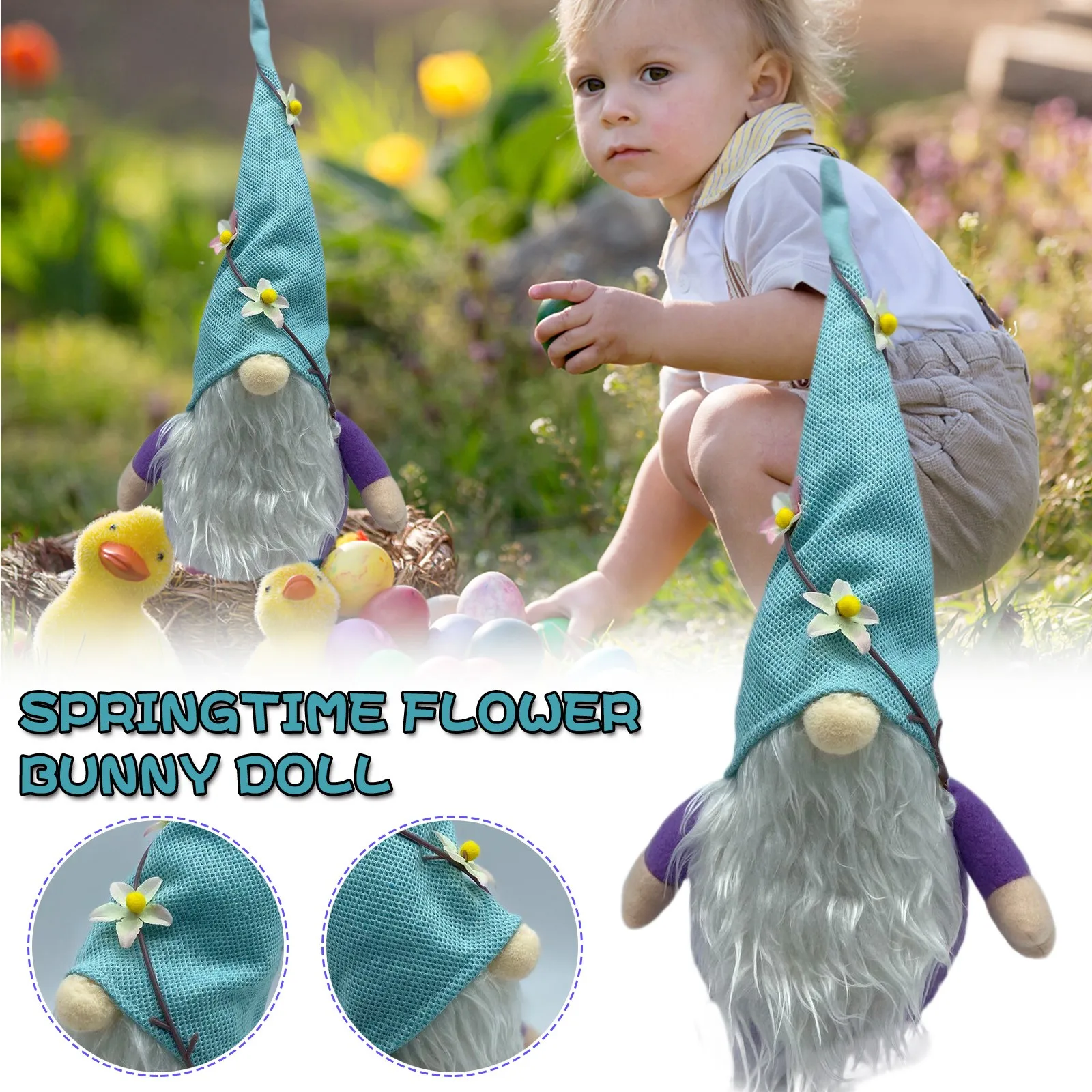 

Rainbow Ornament Set Springtime Bunny Carrot Dwarf Faceless Doll Goddaughter Christmas Ornament Christmas Hanging Ornament