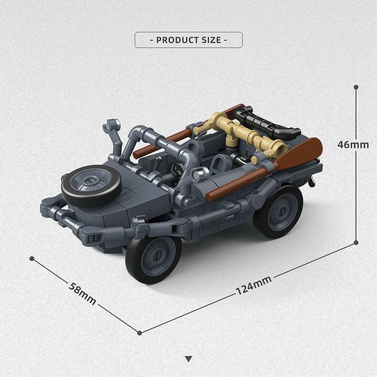 Немецкий типовый комплект Schwimmwagen 166 для сборки автомобиля-амфибии, 361 шт., масштаб 1:35, военная модель для коллекционеров и детей, 6 лет, подарок (art.: 3920d333cf87f) - 3920d333cf87f