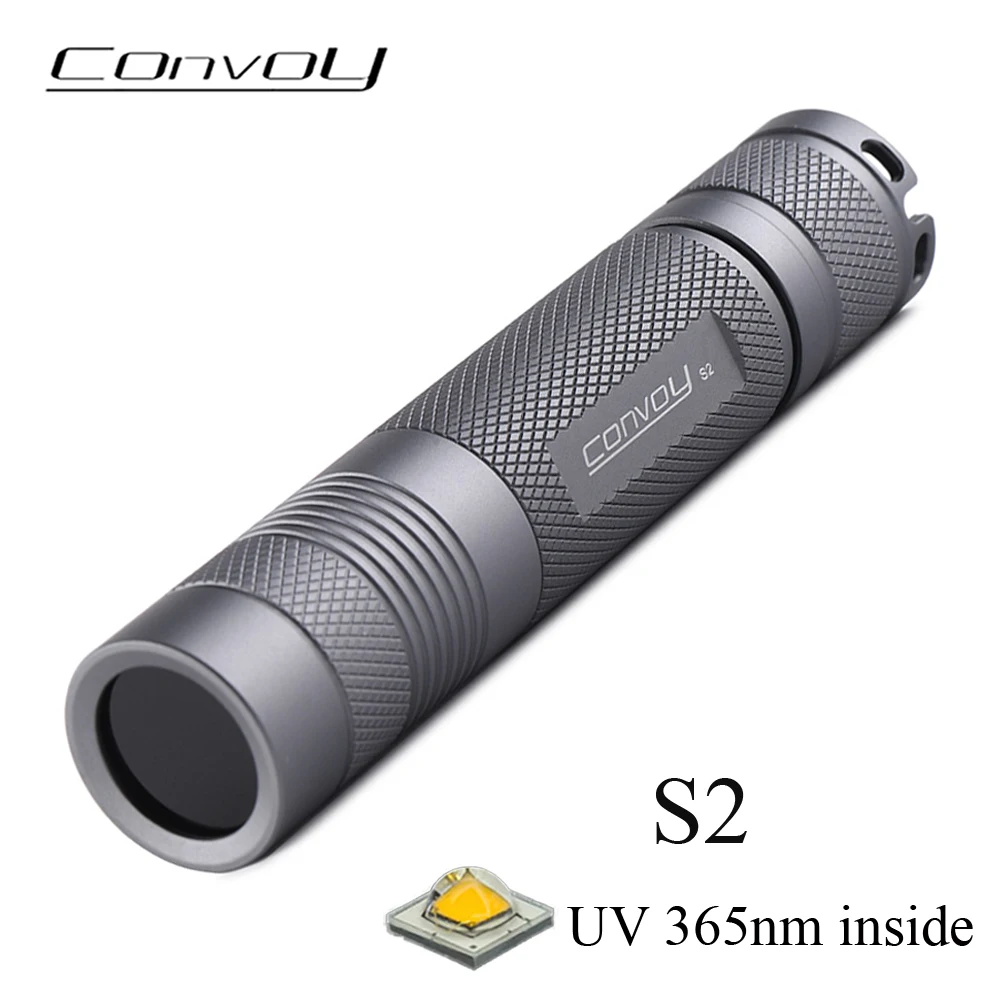 

CONVOY MK S2 серый алюминиевый фонарик UV 5Вт 18650