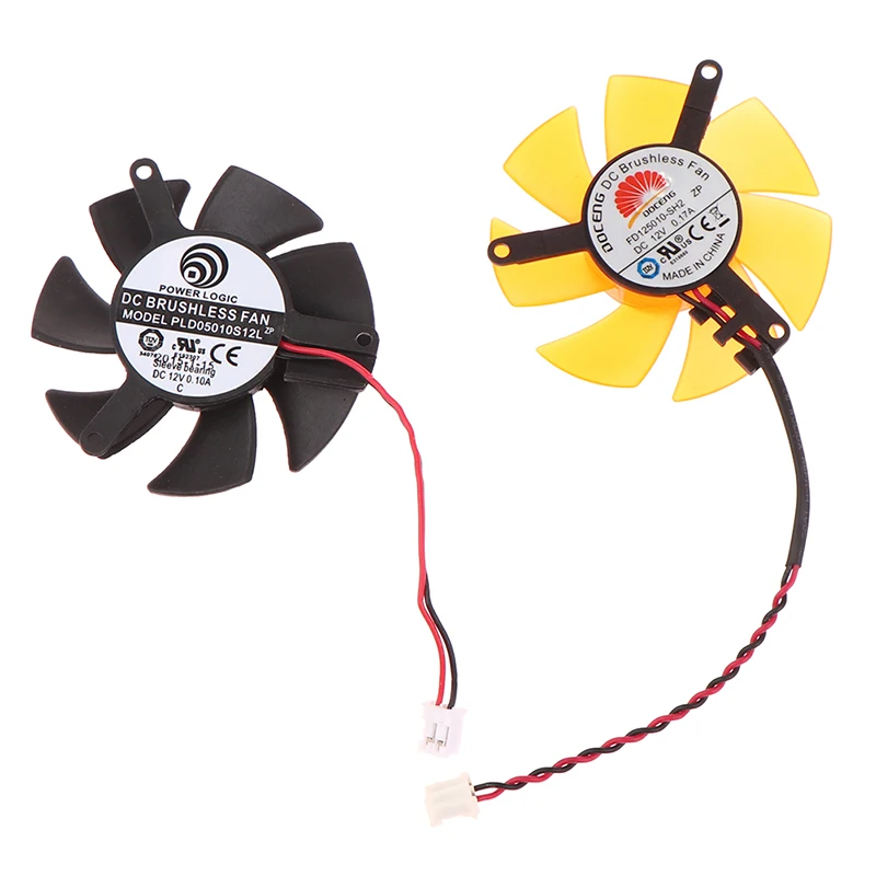 

1 шт. для pld05010s12 L Φ 47 мм Диаметр шага отверстия 39 мм 12 В постоянного тока алюминиевая графическая карта теплоотвод охлаждающий вентилятор