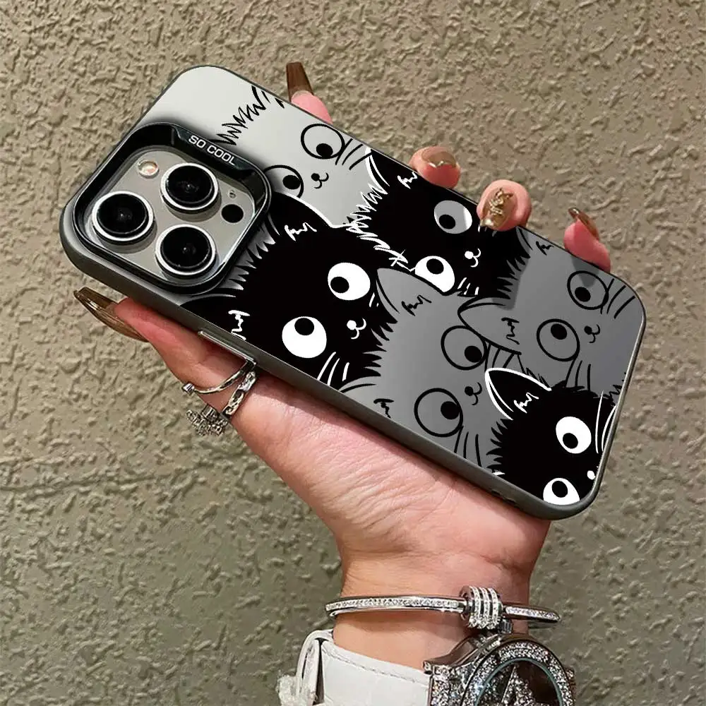 Чехол для Motorola Moto G84 5G G04 G14 G10 G20 G30 G04S G24 G34 G13 G23 G53 G22 E32S E22i Cute Cat Silver IMD Animal Phone Cover