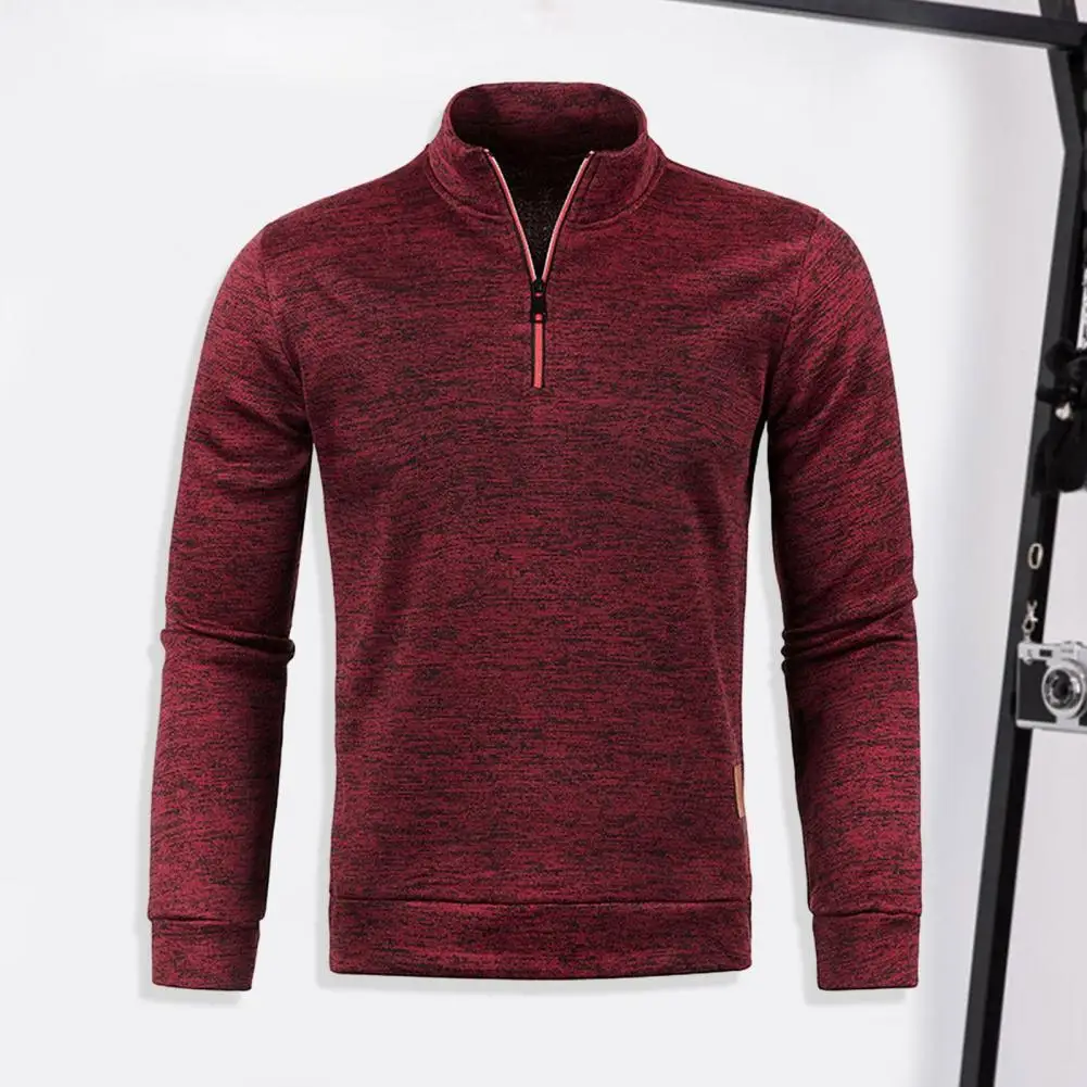 

Breathable Men Sweater Stylish Men's Winter Sweaters Stand Collar Long Sleeve Elastic Knitted Designs with Plush Warmth Soft Men