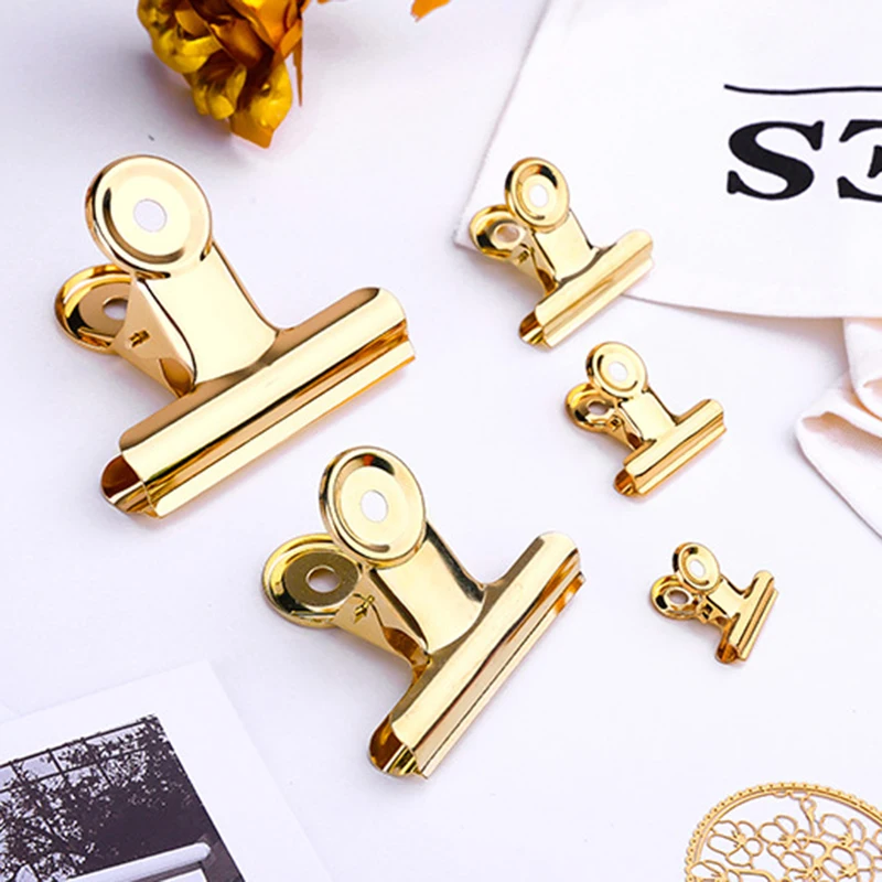 30 Pack 1 Inch Small Bulldog Hinge Clips Metal Binder Paper File Money Clamps For Tags Bags Shops Office And Home