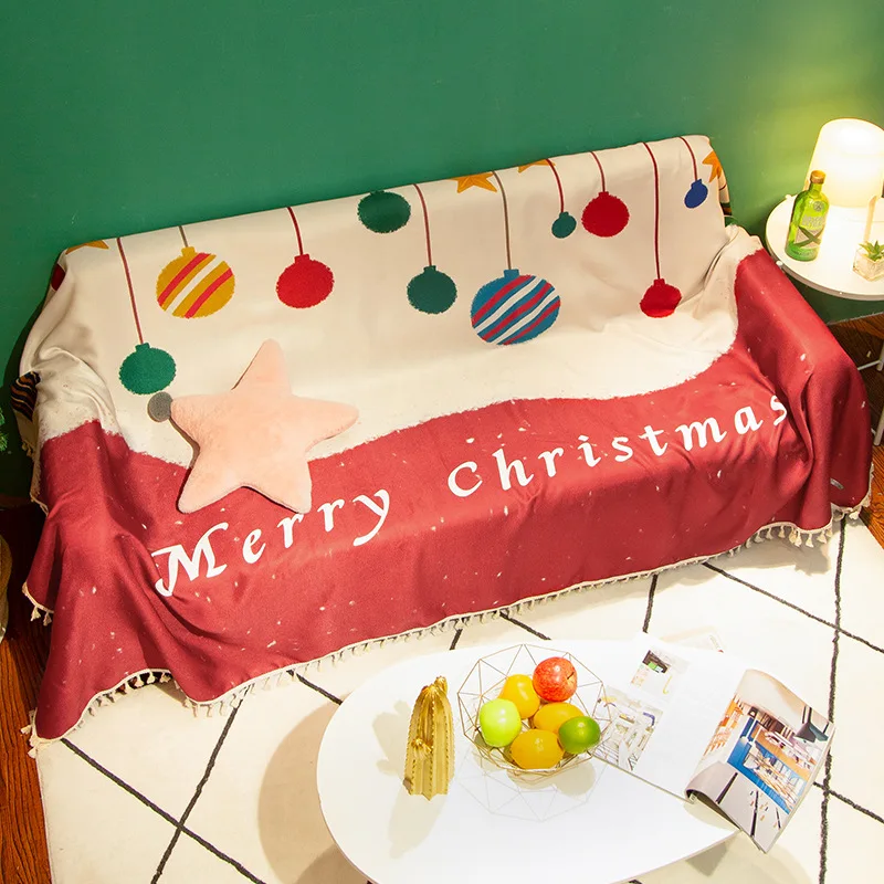 

Nordic decoration blanket cartoon christmas sofa towel living room sofa dustproof cloth bed cover digital printing Picnic mat