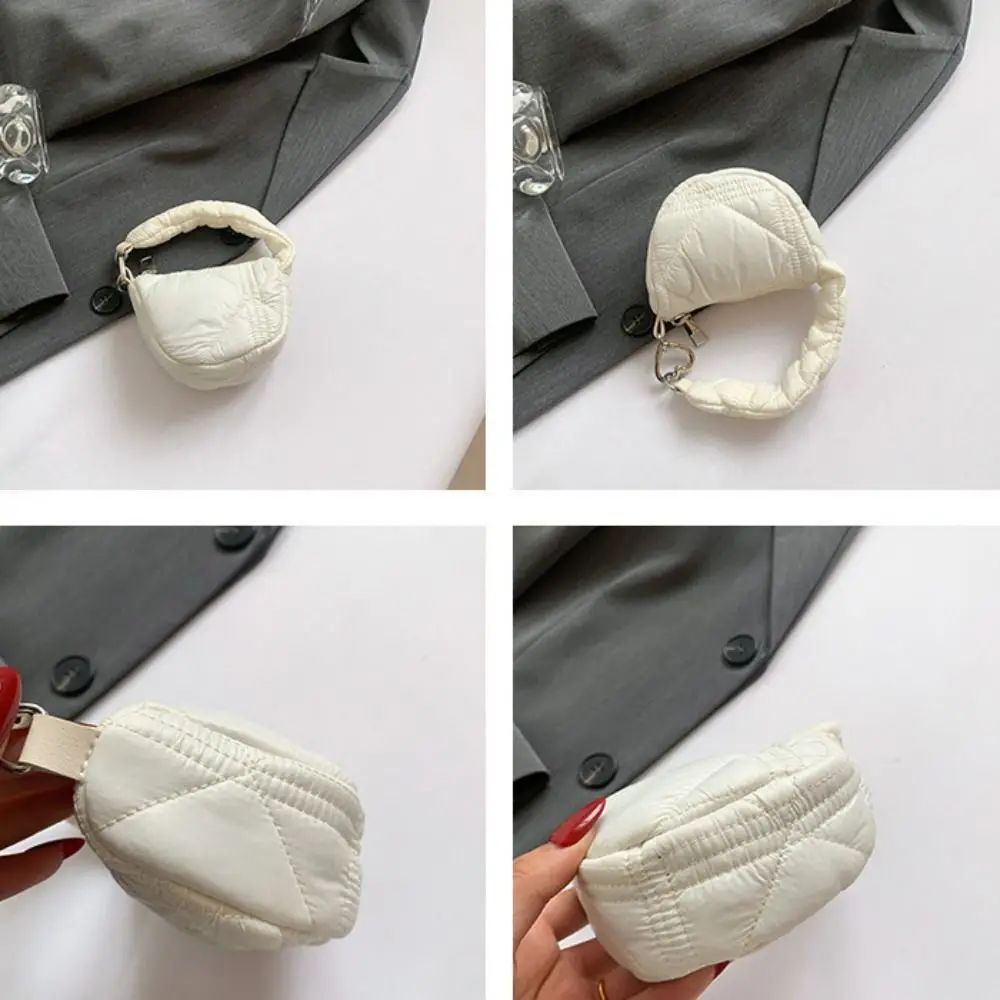 Элегантная однотонная мини-плиссированная сумка-облако мини-сумочка на слинге