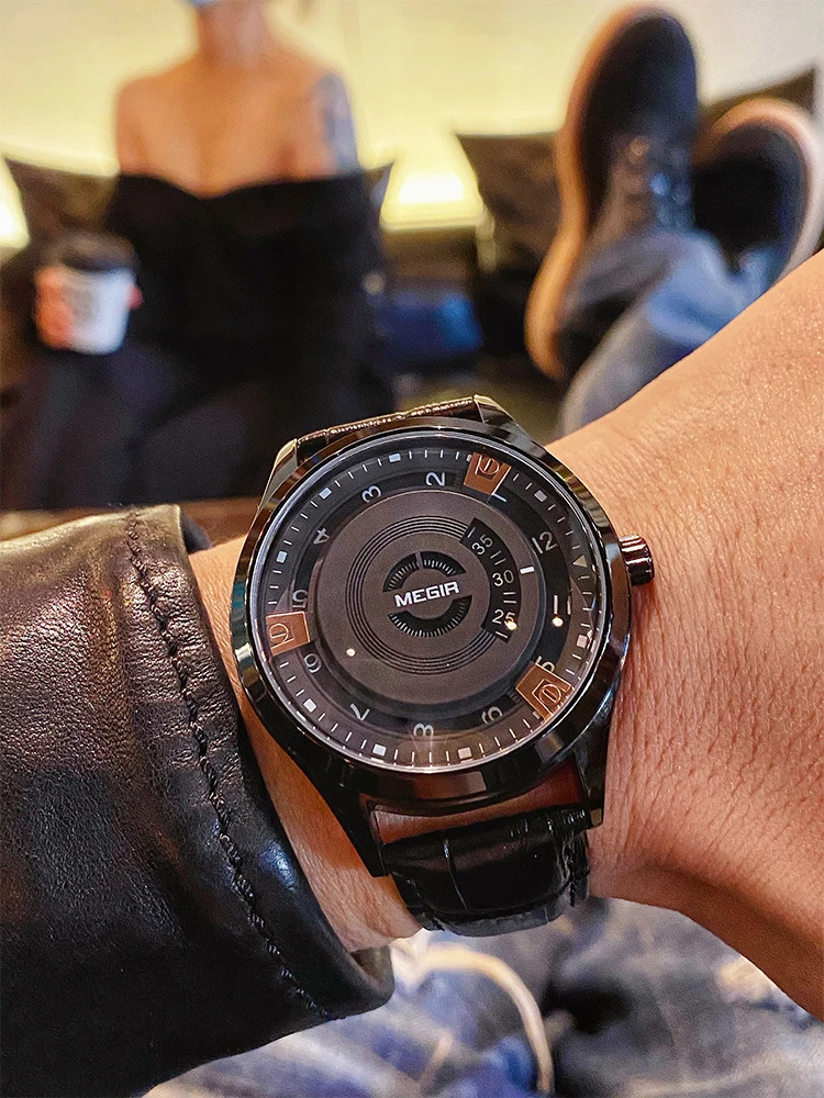 

Original Ins Style Personality Middle School Student Watrproof Watch Male Leather Belt Quartz Watch Fashion Trendy Men's Watch