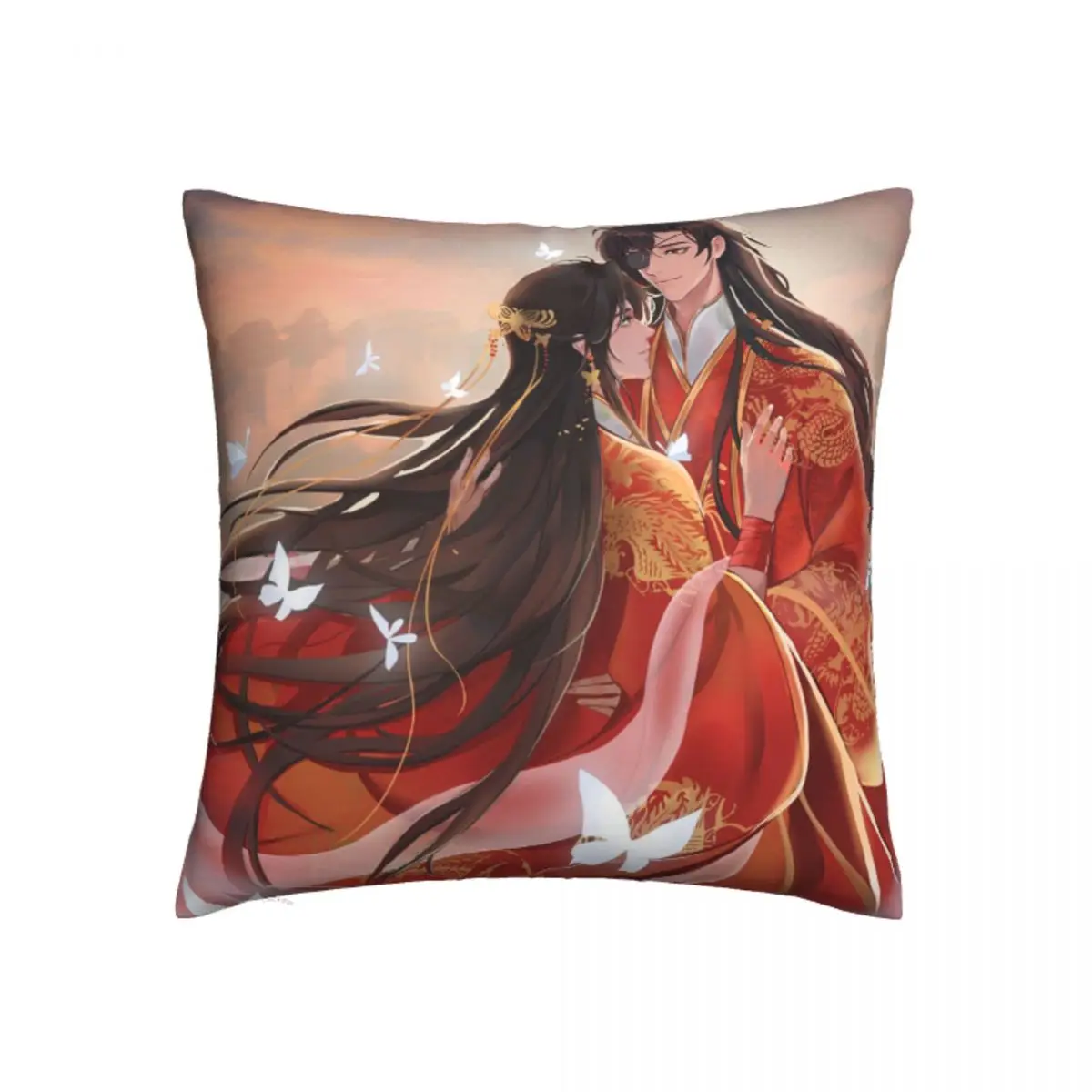 

Чехол для диванной подушки Tian Guan Ci Fu с рисунком наволочка с аниме Hua Cheng Xie Lian TGCF, 18 дюймов