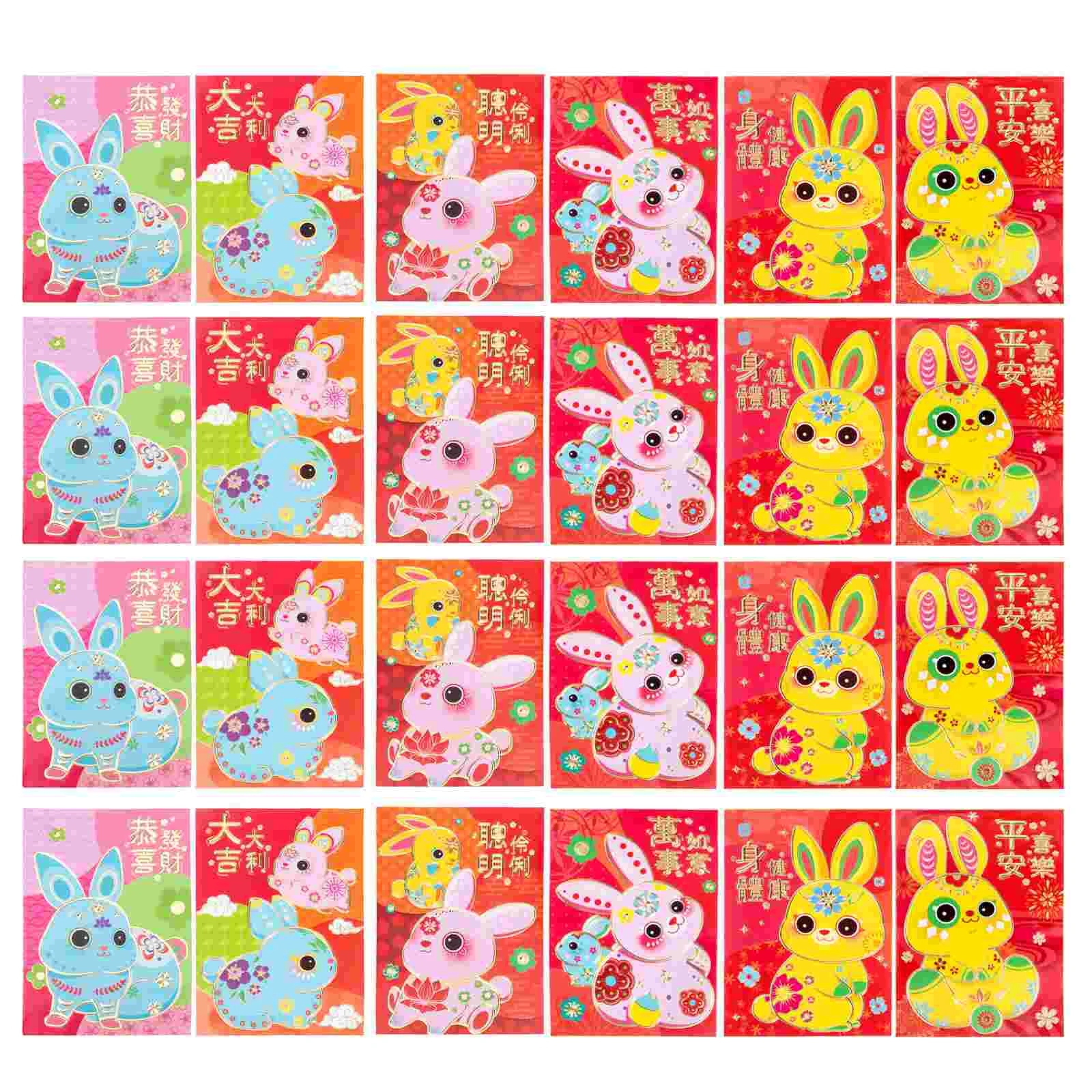 

Red Year Envelopes Envelope Money Chinese New Rabbit Packet Packets Festival Spring Bao Pocket Hong Gift Wedding Lucky