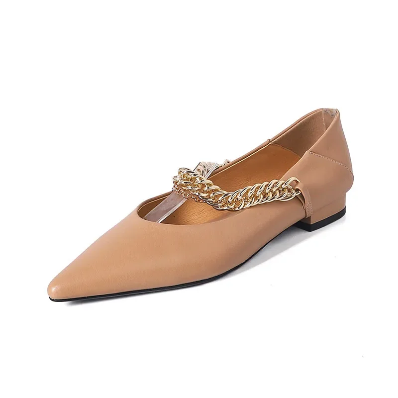 Удобная женская обувь из мягкой кожи большого размера на плоской подошве с