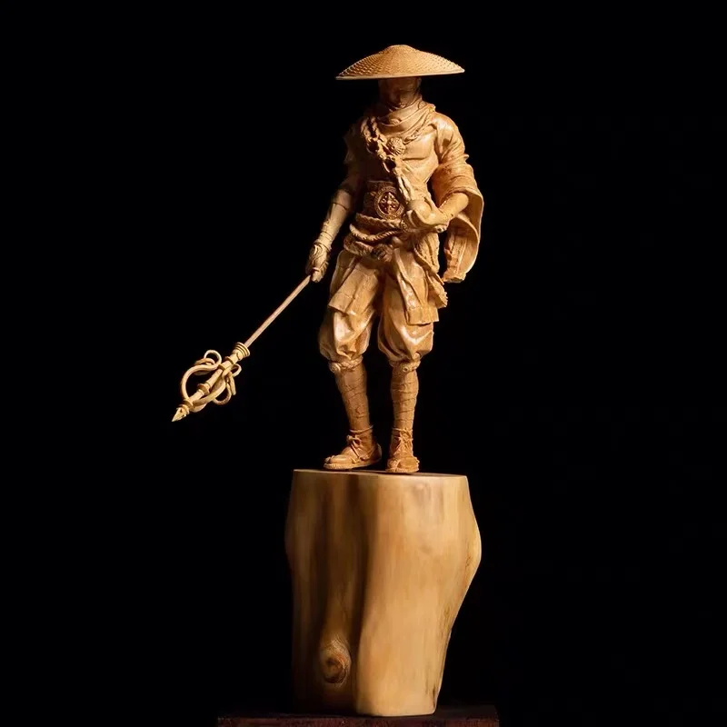 D181a — 29x11 9 фигурка самшита ручной работы: статуя монаха кунг-фу украшение для дома