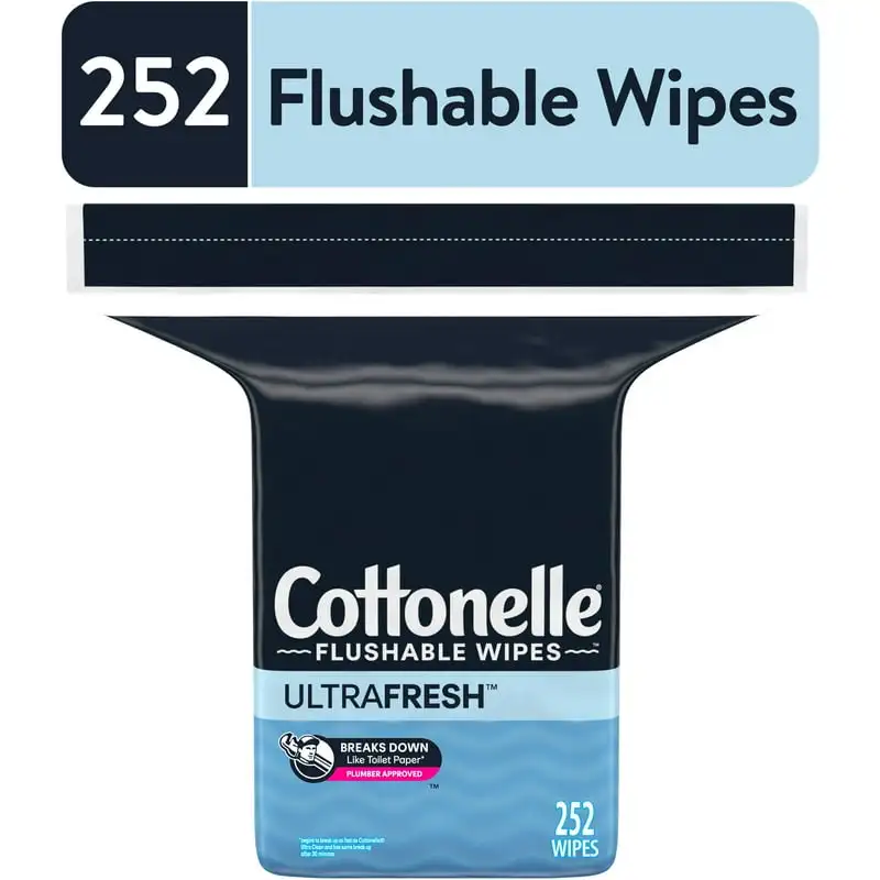 

Flushable Wipes, 1 Refill Pack, 252 Wipes per Pack