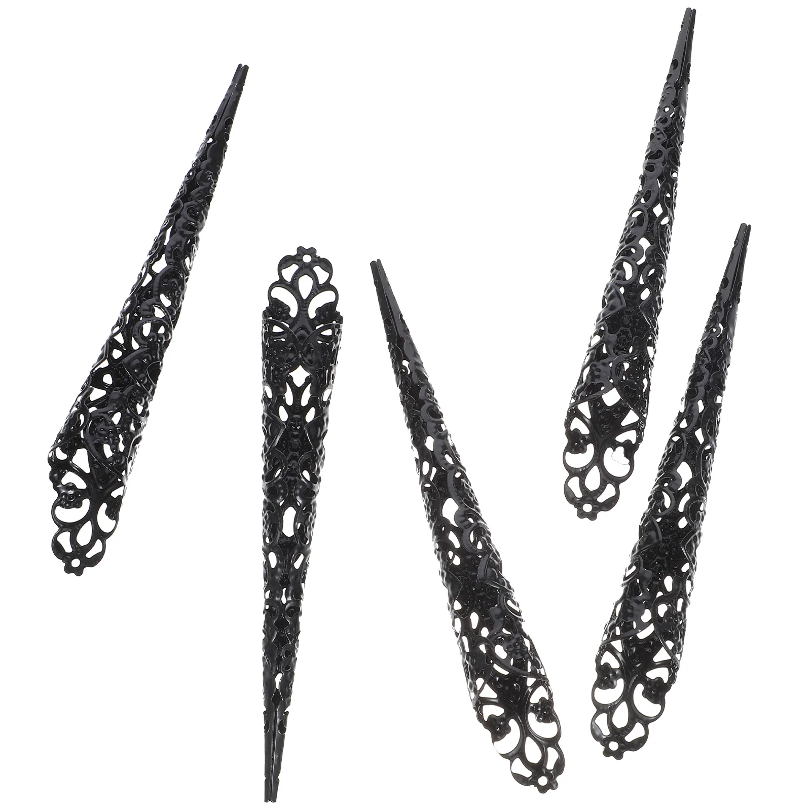 

5 Pcs Finger Claw Witch Jewelry Fingertip Accessory Fake Claws Accessories Claw Ring Iron Nail Claws Women Miss