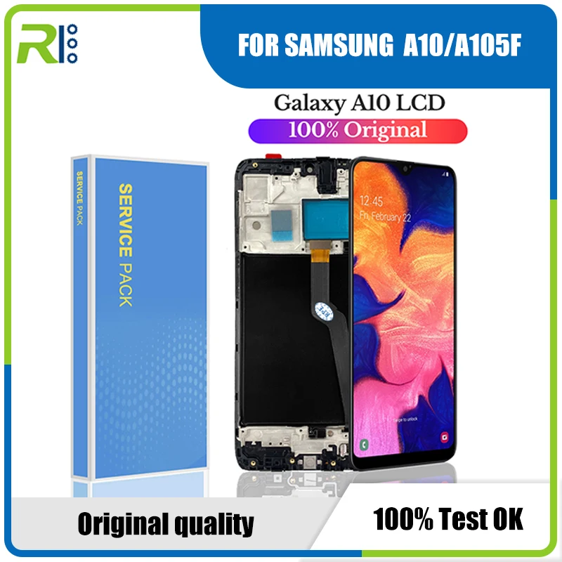 

6.2 '' Original Super Amoled lcd For Samsung Galaxy A10 A105 A105F SM-A105F lcd Display With Touch Screen Digitizer Assembly