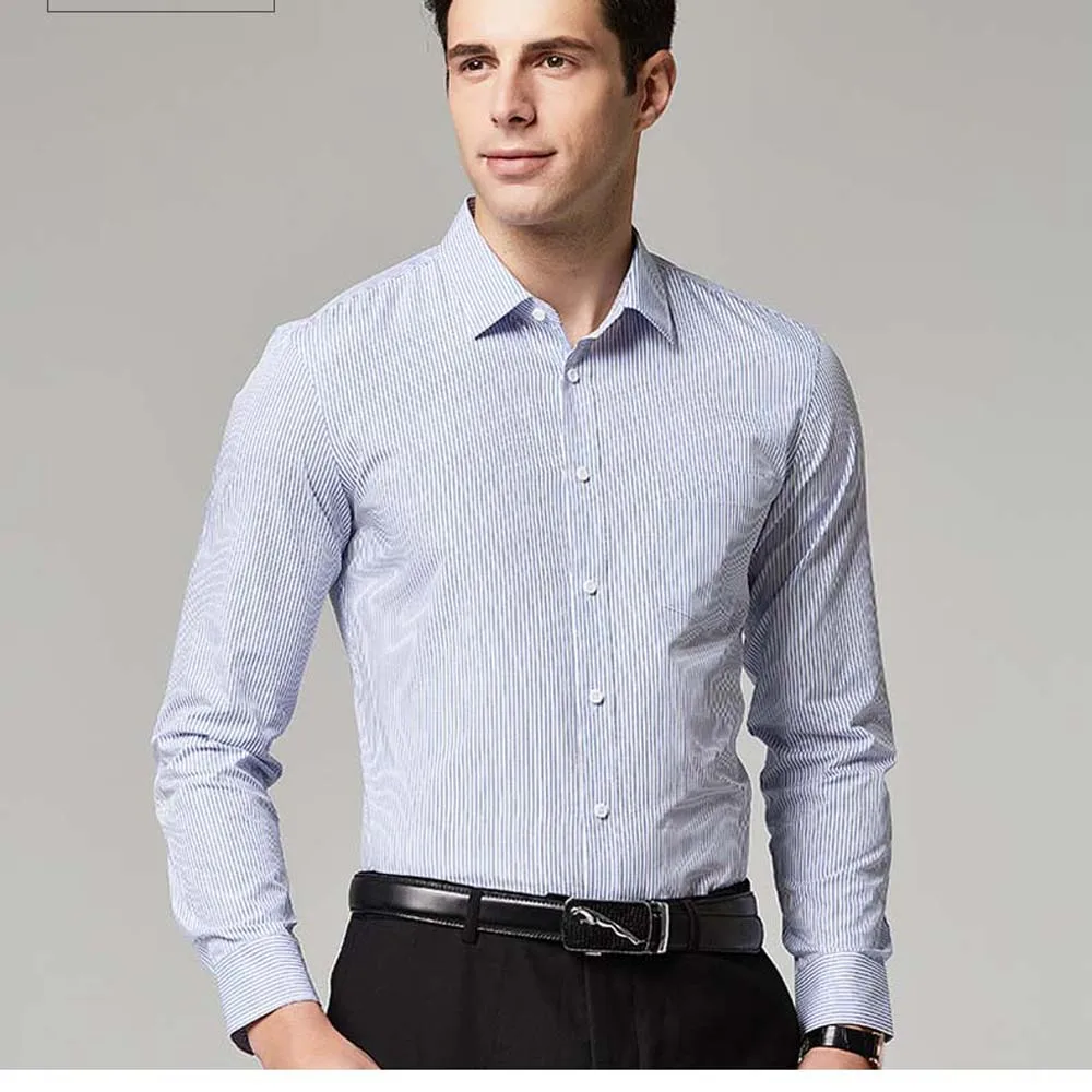 

Мужская деловая рубашка с длинными рукавами, Повседневная Формальная рубашка с воротником на пуговицах, весна-осень 2022