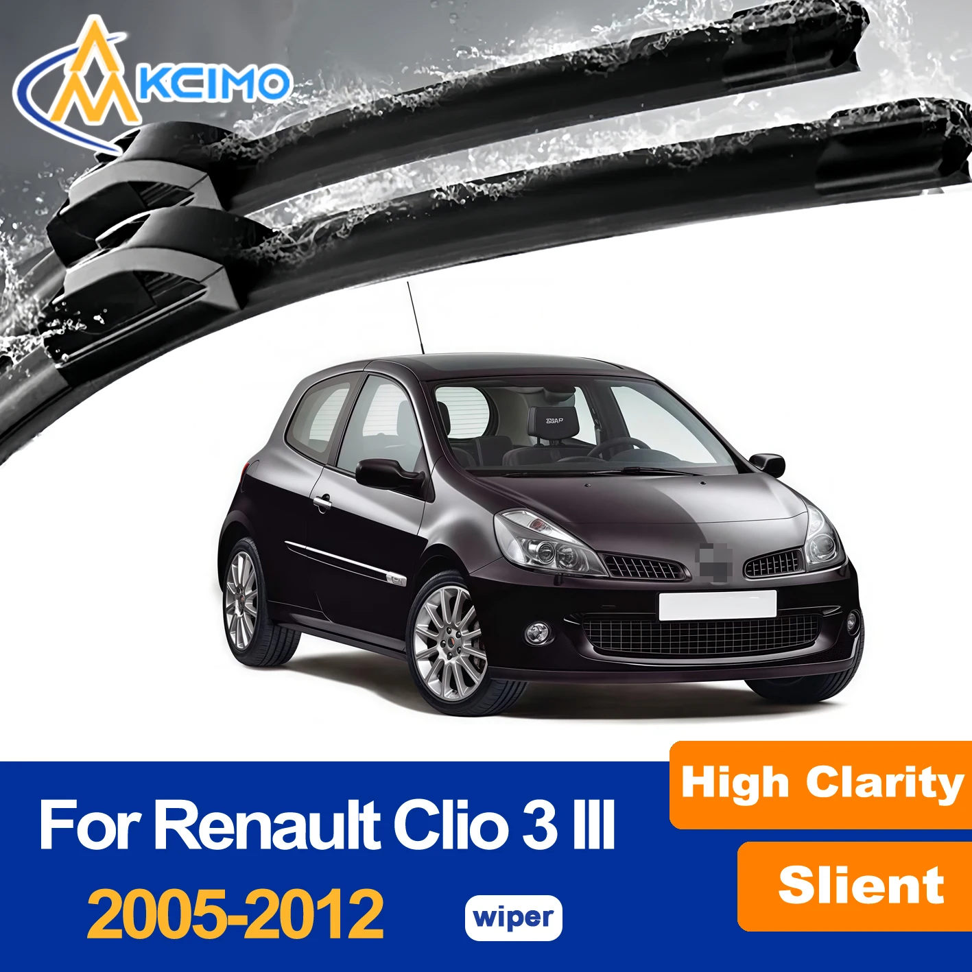 Фото Пара модернизированных аэродинамических щеток стеклоочистителя для Renault Clio 3 III 2005-2012, точно подходит для замены стеклоочистителей №1