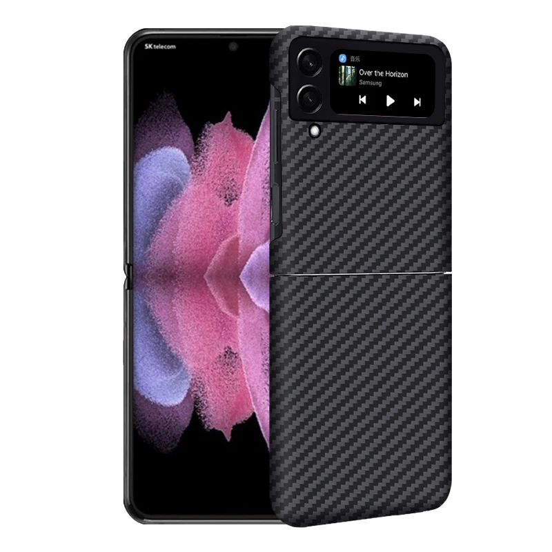 

Ультратонкий чехол из арамидного волокна для Samsung Galaxy Z Flip 4 5G, тонкий корпус из углеродного волокна, задняя крышка для Samsung Galaxy Flip 4, чехол