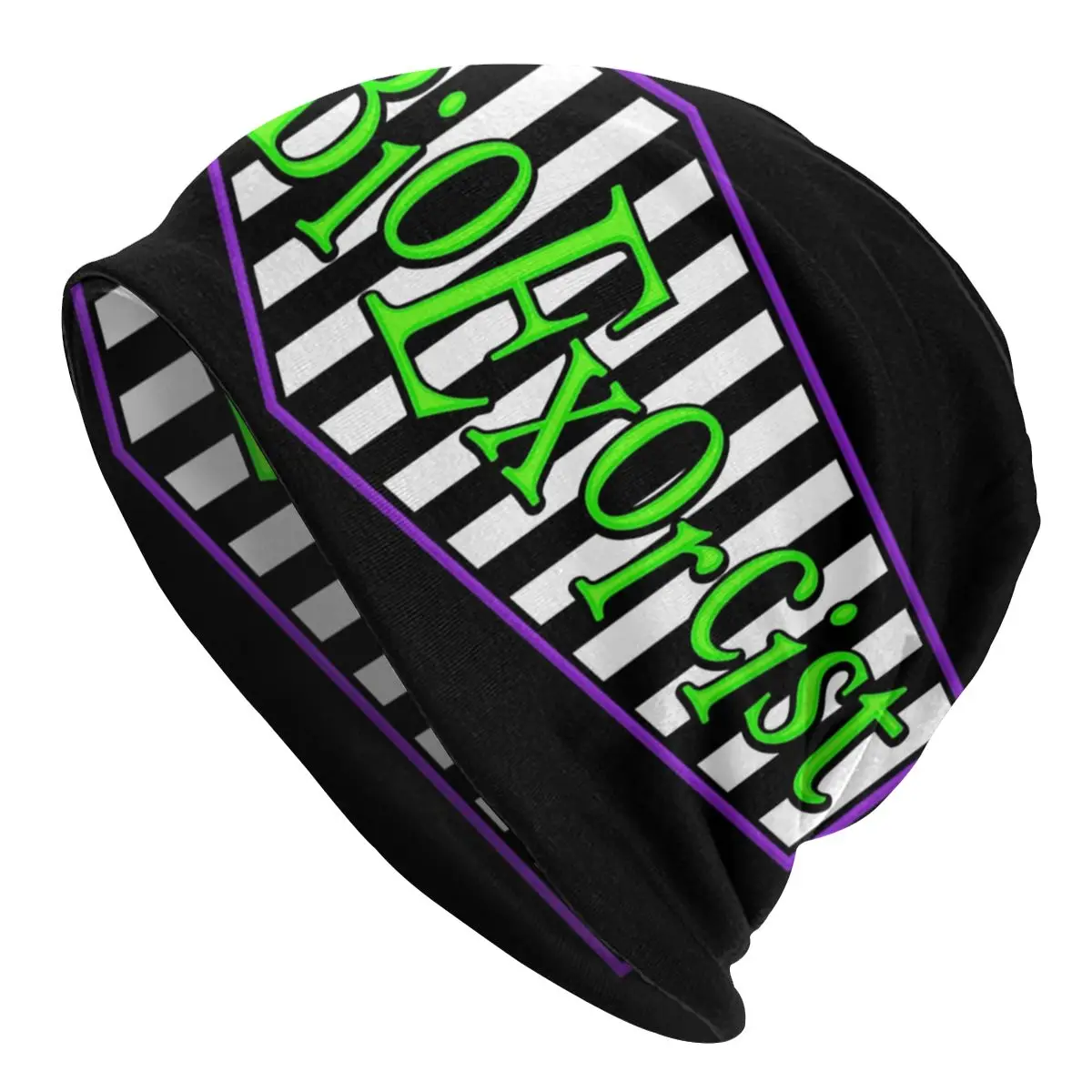 Зимняя теплая шапочка био экзорцист Мужская с напуском шапка хип-хоп Тим Бёртон