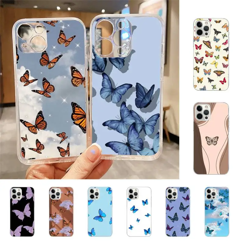 

Animal Butterfly Phone Case For Iphone 7 8 Plus X Xr Xs 11 12 13 Se2020 Mini Mobile Iphones 14 Pro Max Case