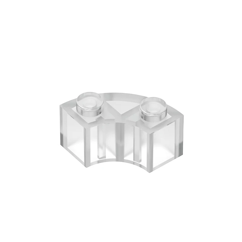 Фото Круглые уголки gobrick GDS-799 2x2macaroni с вырезом-гвоздиком и усиленной нижней стороной, совместимы с lego 85080 3063DIY №3