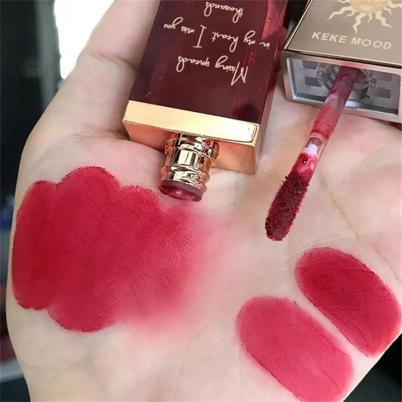 

Matte Nude Lip Gloss Nude Pigment Dark Red Long Lasting Waterproof Velvet Liquid Lipstick For Women Makeup Lip Glaze Cosmetics