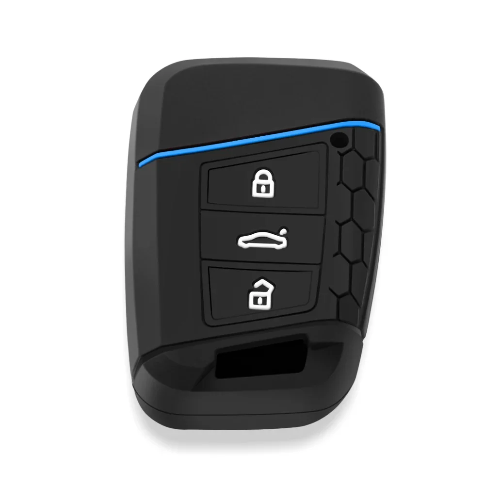 

Силиконовый Чехол-держатель Для Ключей Для Skoda Octavia Kodiaq Karoq Volkswagen VW Polo Passat B8 Tiguan-чехол Для Ключей От...