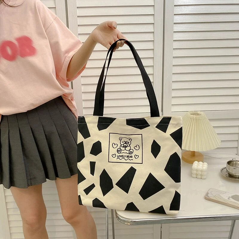 

Cute multi-functional fashion handbag Casual student level large capacity handbag Women's street shopping shoulder carry handbag