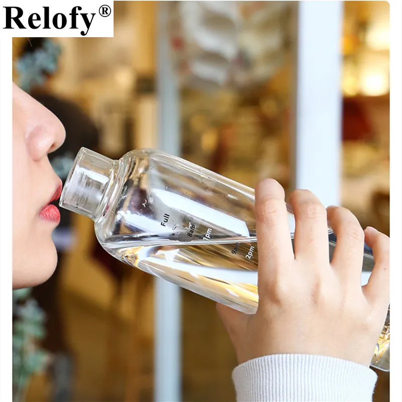 Цена Стеклянная бутылка для воды со шкалой 500/750 мл, с защитой от ожогов Продажа Стеклянная бутылка для воды со шкалой 500/750 мл, с защитой от ожогов